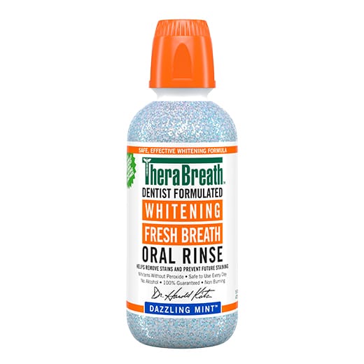 TheraBreath Whitening Fresh Breath Oral Rinse – Dazzling Mint